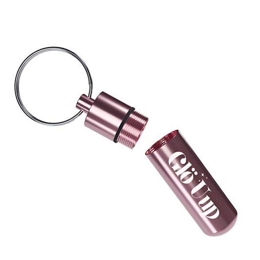 GlöUup™️ on-the-go capsule  key chain container -  Never Skip a Serving!